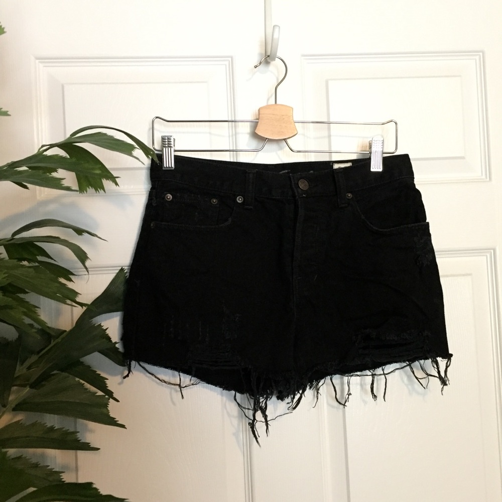 Free People Shorts - distressed high-waisted